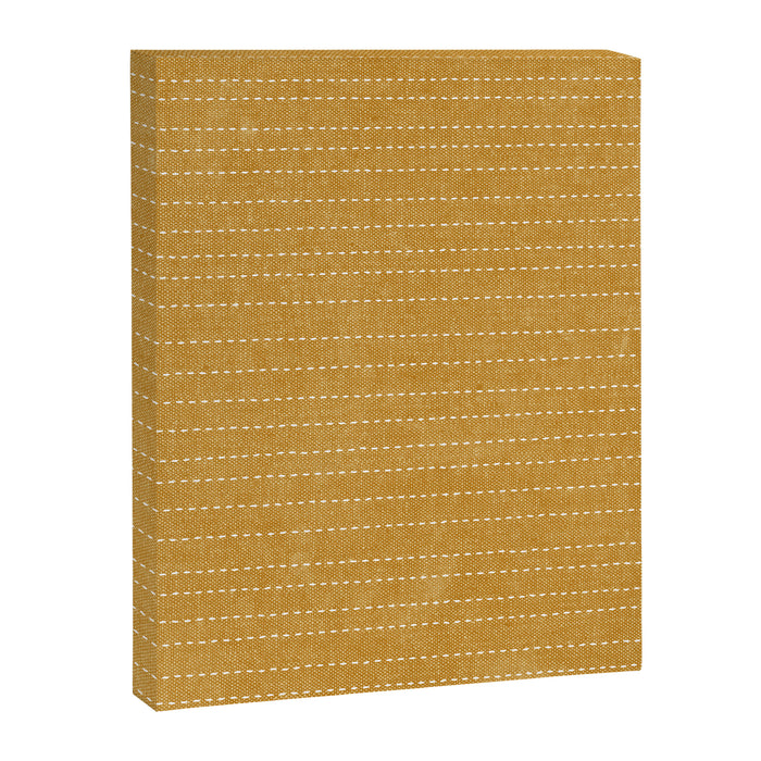stitched stripes - mustard yellow Canvas Print Gallery Image 1