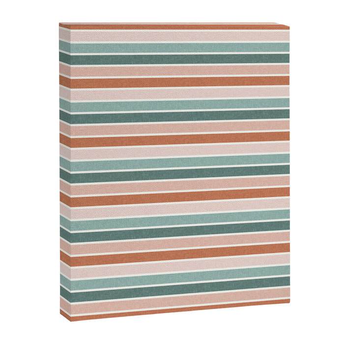 stripes - terra cotta and teal Canvas Print Gallery Image 1