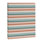 stripes - terra cotta and teal Canvas Print Gallery Image 8
