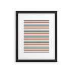 stripes - terra cotta and teal Framed Art Print Gallery Image 6