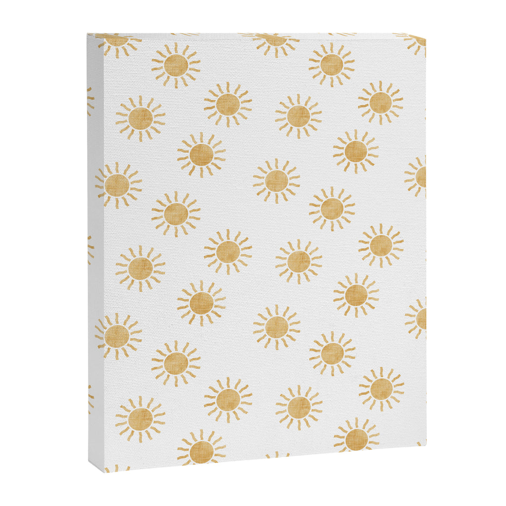 Suns  - golden on white Canvas Print Gallery Image 8