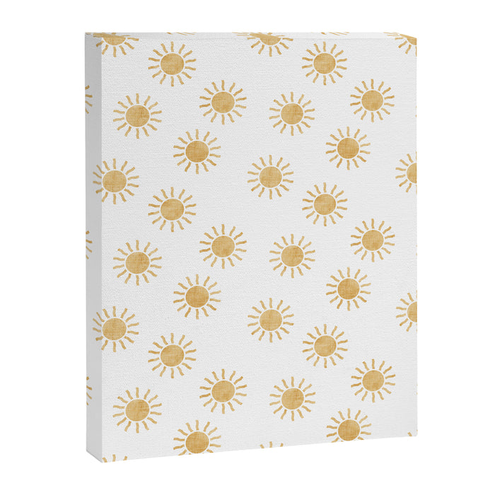 Suns  - golden on white Canvas Print Gallery Image 1