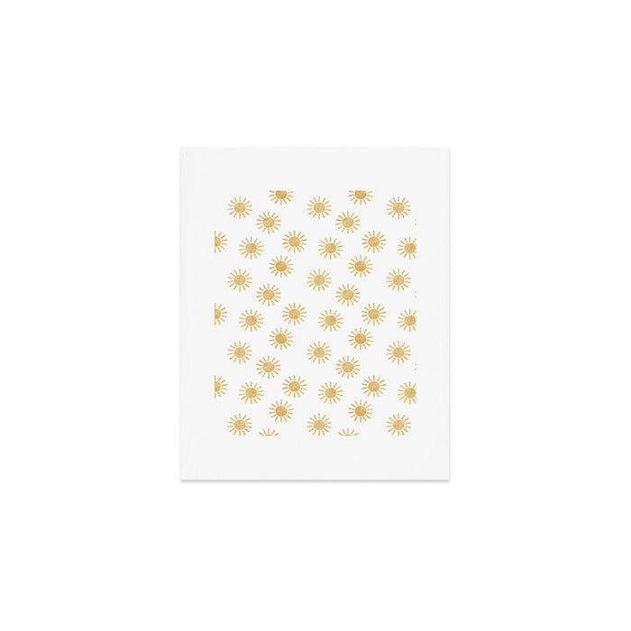 Suns  - golden on white Art Print Gallery Image 1