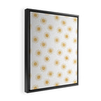 Suns  - golden on white Framed Canvas Print Gallery Image 2