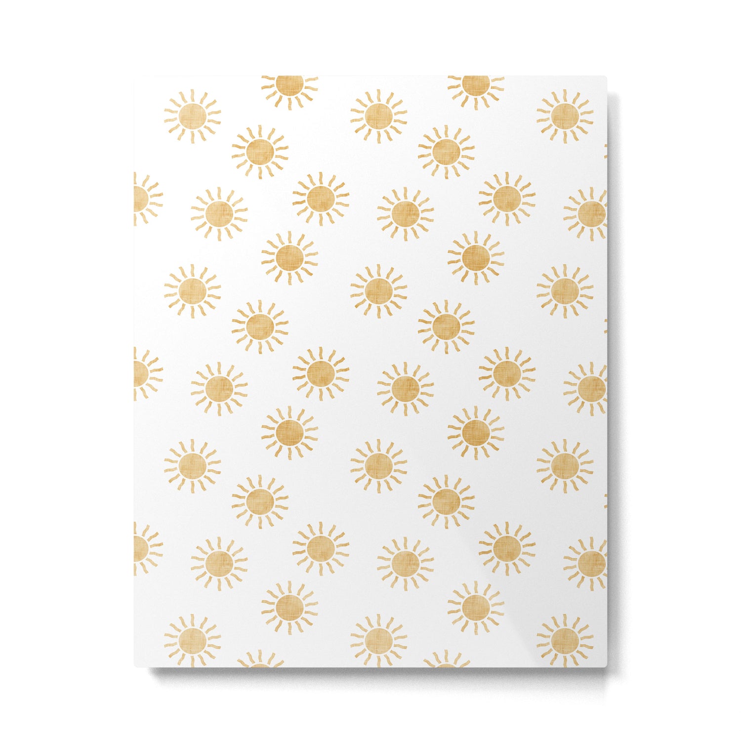 Suns  - golden on white Metal Print Gallery Image 6