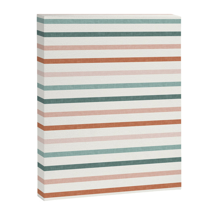 sunset stripes in terra cotta and jade Canvas Print Gallery Image 1