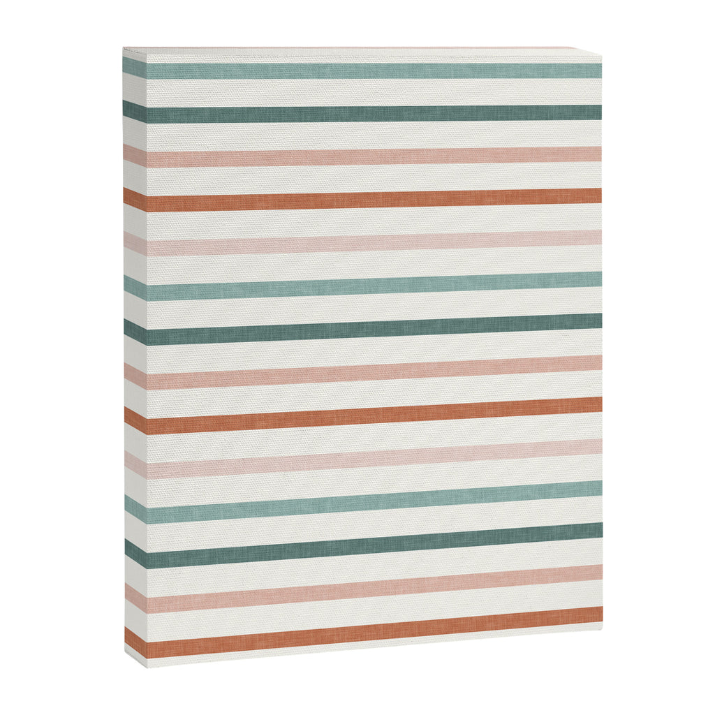 sunset stripes in terra cotta and jade Canvas Print Gallery Image 8