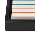 sunset stripes in terra cotta and jade Framed Canvas Print Gallery Image 3