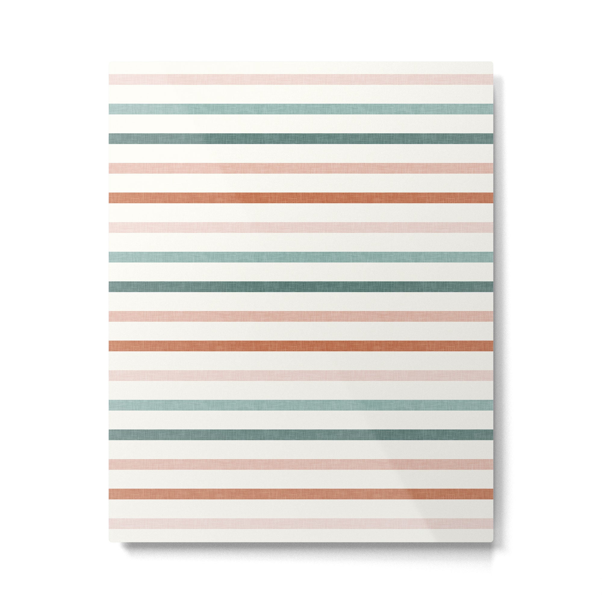 sunset stripes in terra cotta and jade Metal Print Gallery Image 6