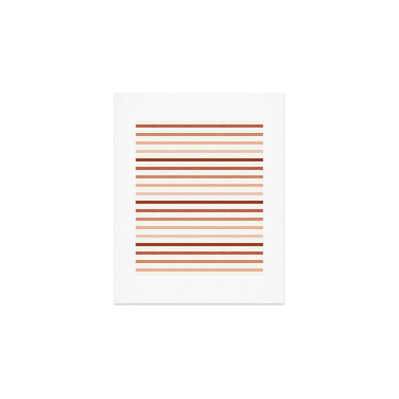 terra cotta stripes  Art Print Gallery Image 1