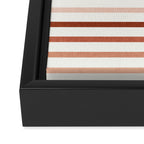 terra cotta stripes  Framed Canvas Print Gallery Image 2