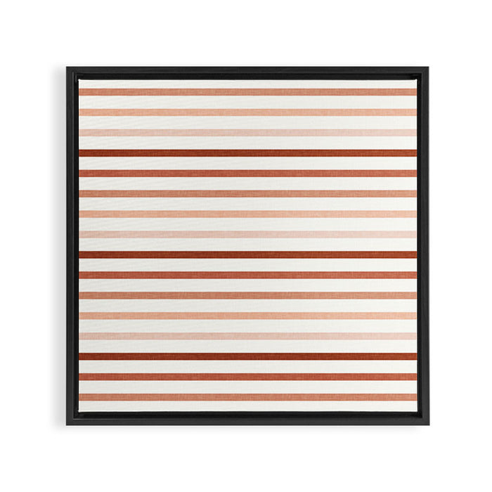 terra cotta stripes  Framed Canvas Print Gallery Image 1