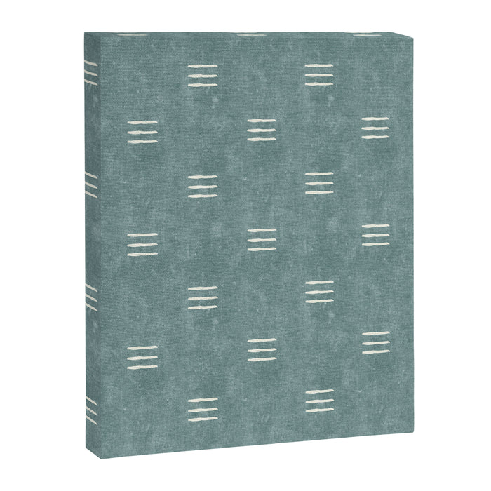 triple dash - dusty blue Canvas Print Gallery Image 1