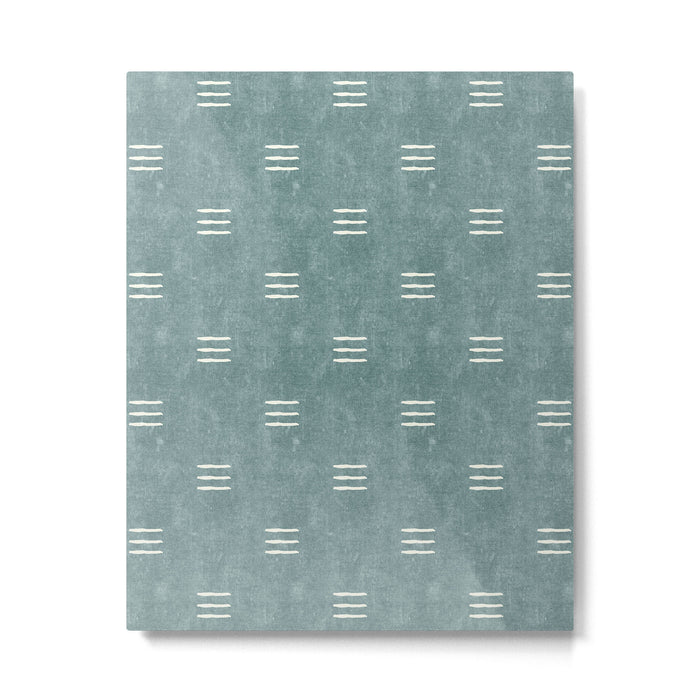 triple dash - dusty blue Metal Print Gallery Image 1
