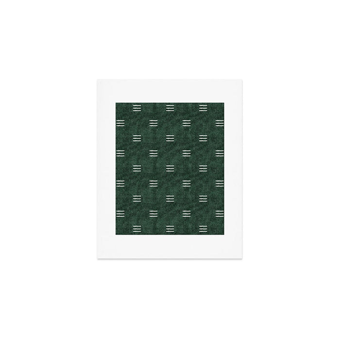 triple dash - green Art Print Gallery Image 1