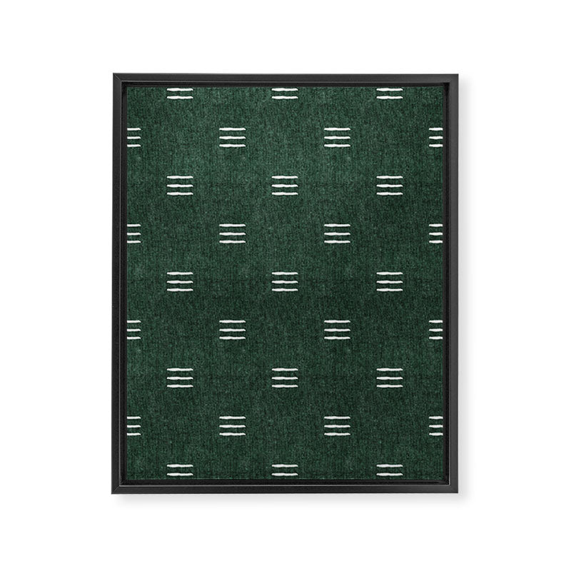 triple dash - green Framed Canvas Print Gallery Image 8