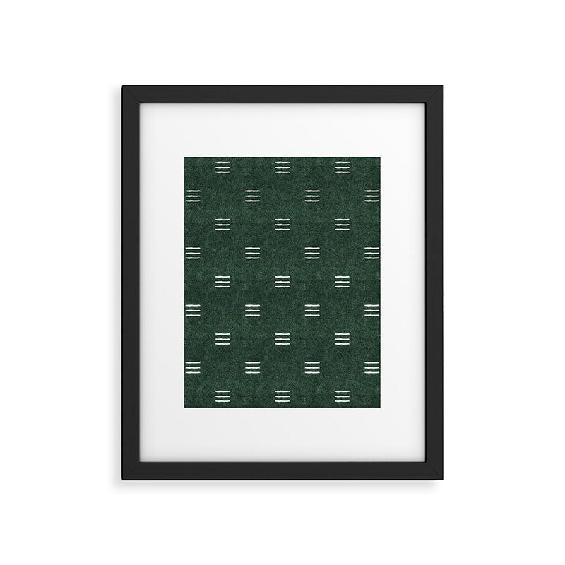 triple dash - green Framed Art Print Gallery Image 6