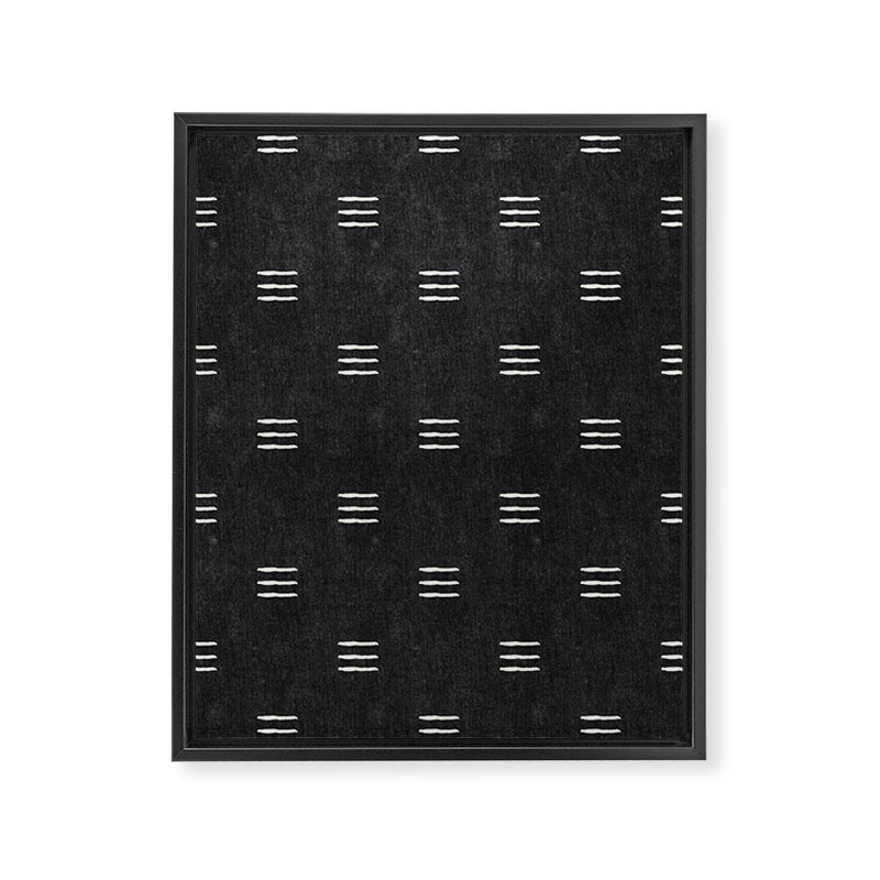 triple dash - onyx Framed Canvas Print Gallery Image 8