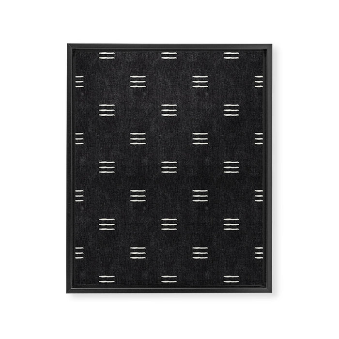 triple dash - onyx Framed Canvas Print Gallery Image 1