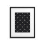 triple dash - onyx Framed Art Print Gallery Image 6