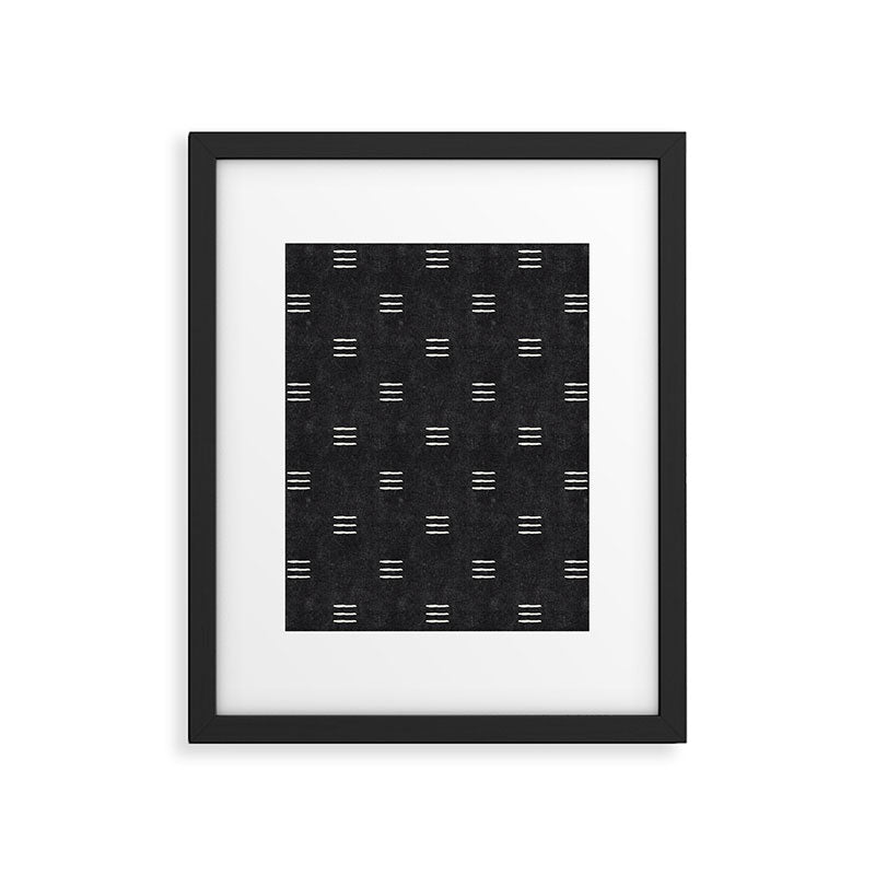triple dash - onyx Framed Art Print Gallery Image 6