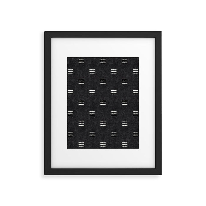 triple dash - onyx Framed Art Print Gallery Image 1