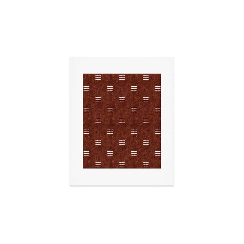 triple dash - rust Art Print Gallery Image 1