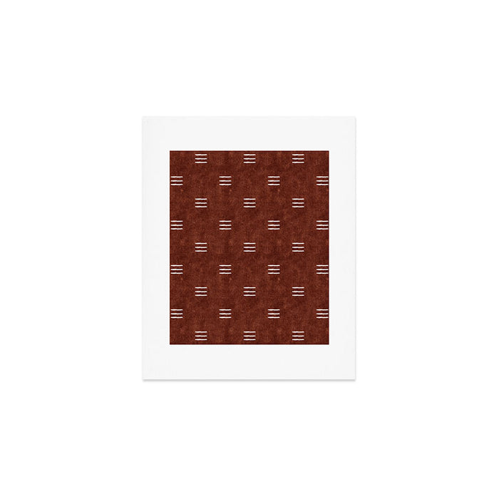 triple dash - rust Art Print Gallery Image 1