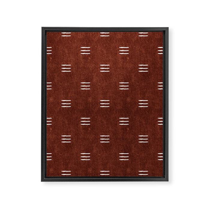 triple dash - rust Framed Canvas Print Gallery Image 1