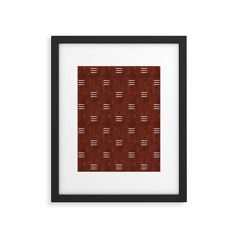 triple dash - rust Framed Art Print Gallery Image 6