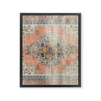 turkish floral - orange & olive green Framed Canvas Print Gallery Image 8