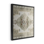 turkish floral - sage & brown Framed Canvas Print Gallery Image 2
