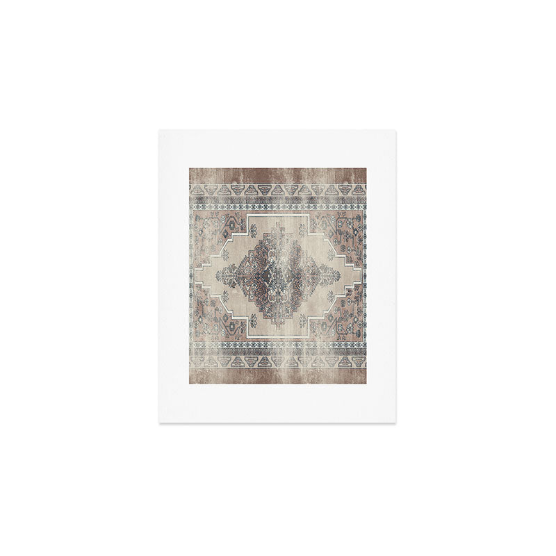 turkish floral - warm neutrals  Art Print Gallery Image 1