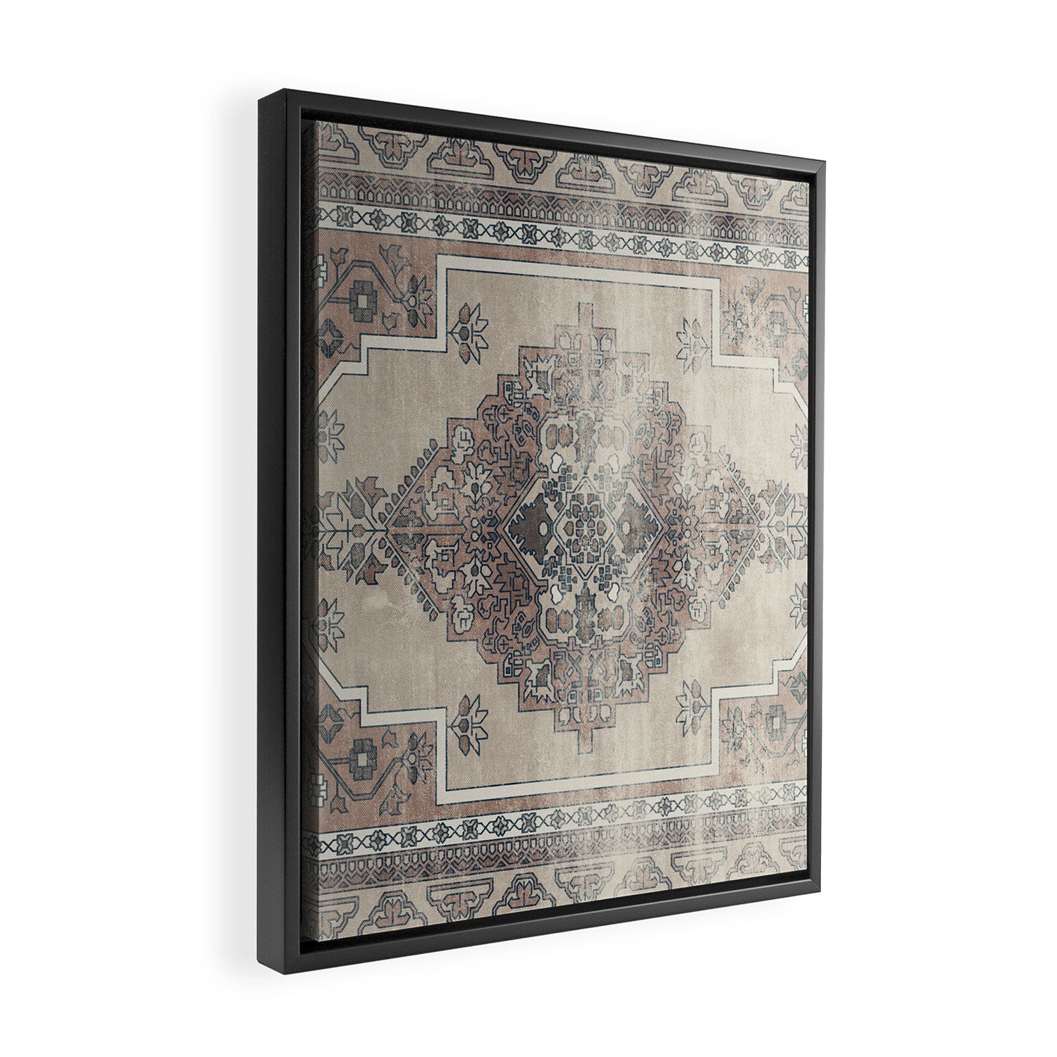 turkish floral - warm neutrals  Framed Canvas Print Gallery Image 2