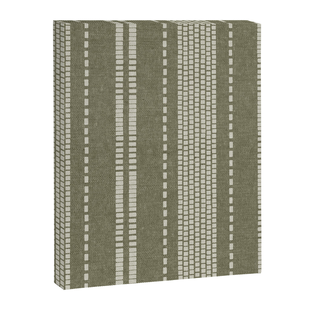 vertical dashed stitch - dark sage Canvas Print Gallery Image 8
