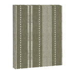vertical dashed stitch - dark sage Canvas Print Gallery Image 8