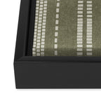 vertical dashed stitch - dark sage Framed Canvas Print Gallery Image 3