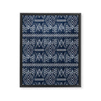 vintage moroccan - dark blue Framed Canvas Print Gallery Image 8