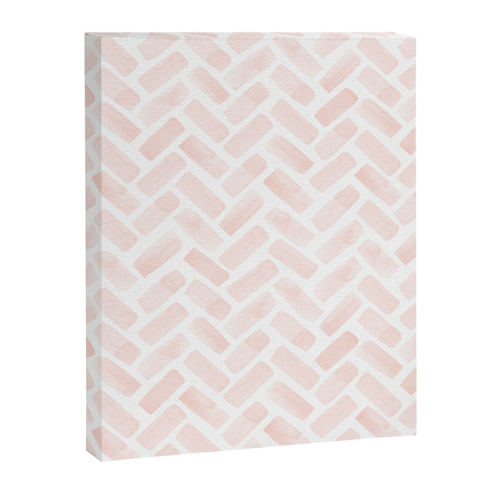 watercolor herringbone - light pink Canvas Print Gallery Image 1