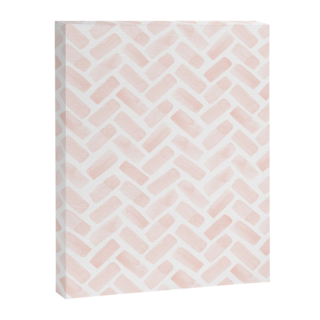 watercolor herringbone - light pink Canvas Print Gallery Image 8