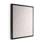 watercolor herringbone - light pink Framed Canvas Print Gallery Image 2