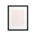watercolor herringbone - light pink Framed Art Print Gallery Image 6