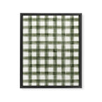 watercolor plaid - dark green Framed Canvas Print Gallery Image 8
