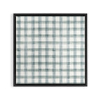 watercolor plaid - muted blue Framed Canvas Print Gallery Image 3