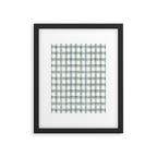 watercolor plaid - muted blue Framed Art Print Gallery Image 4
