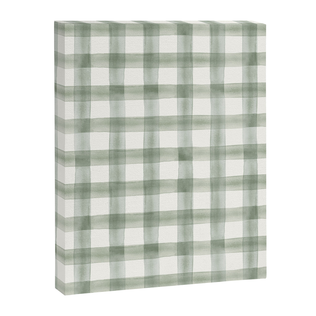 watercolor plaid - sage Canvas Print Gallery Image 8