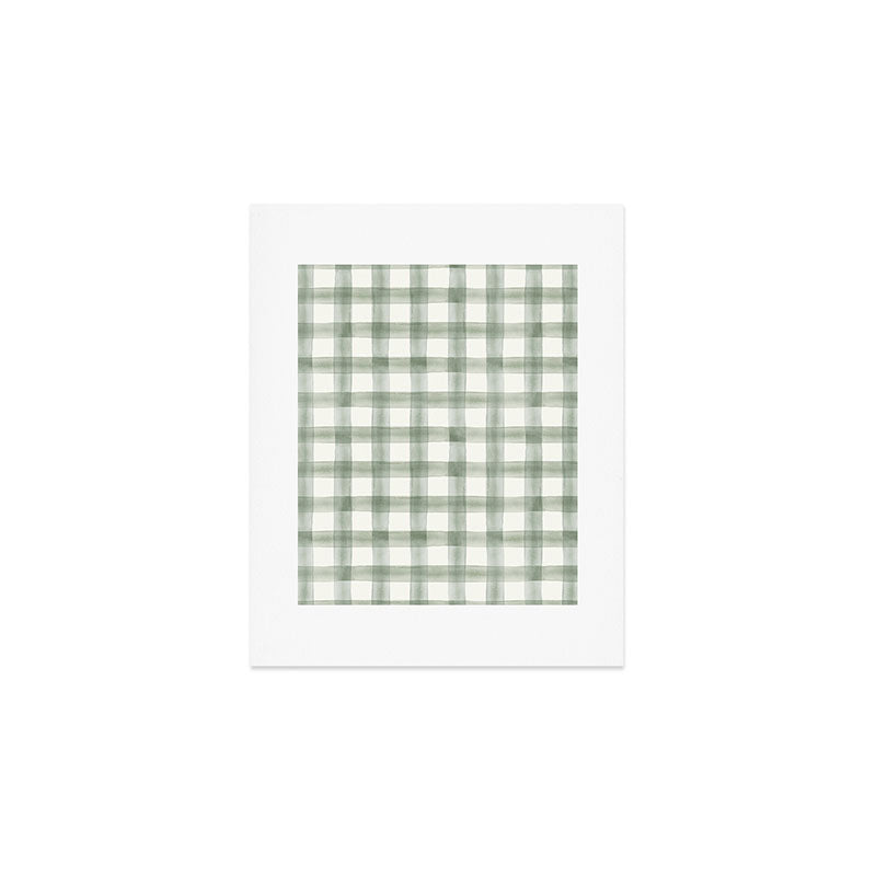 watercolor plaid - sage Art Print Gallery Image 1