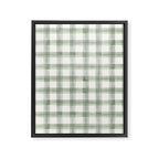 watercolor plaid - sage Framed Canvas Print Gallery Image 8