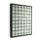 watercolor plaid - sage Framed Canvas Print Gallery Image 2