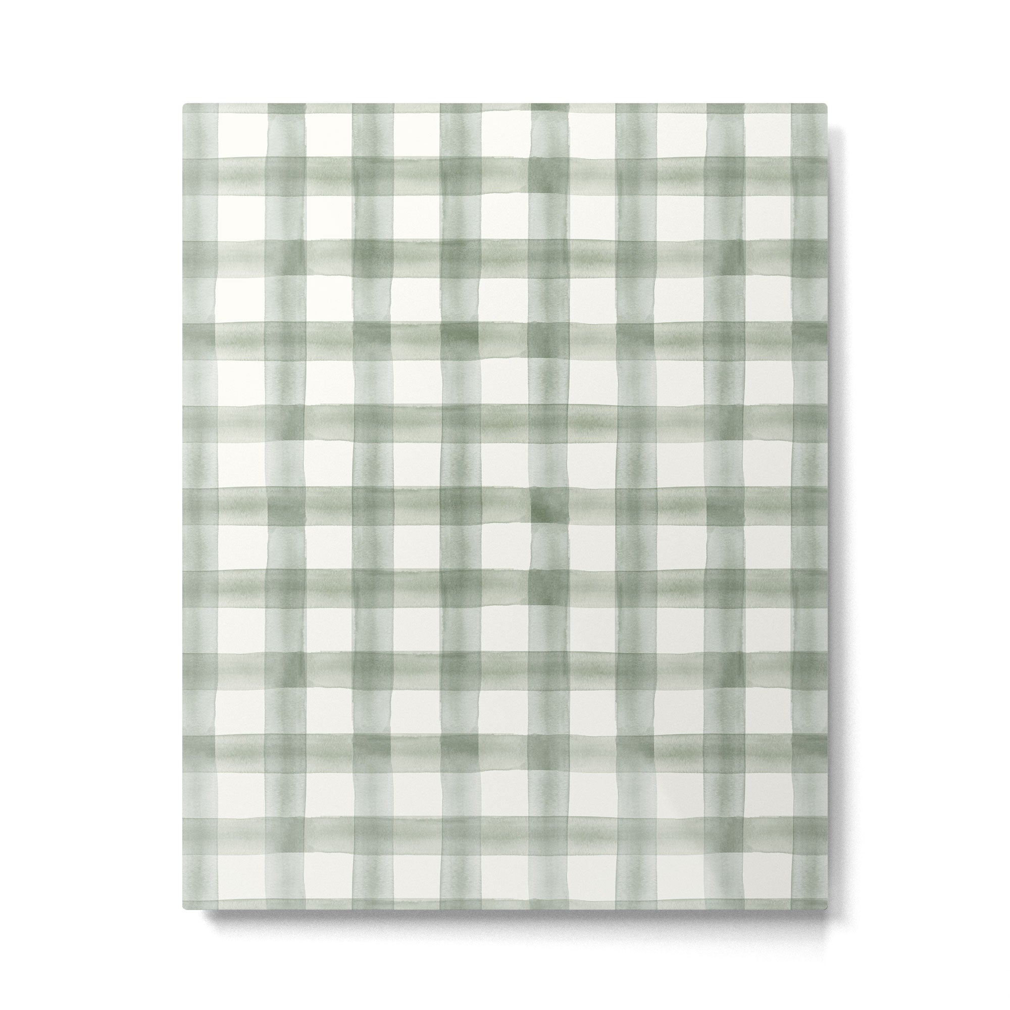 watercolor plaid - sage Metal Print Gallery Image 6
